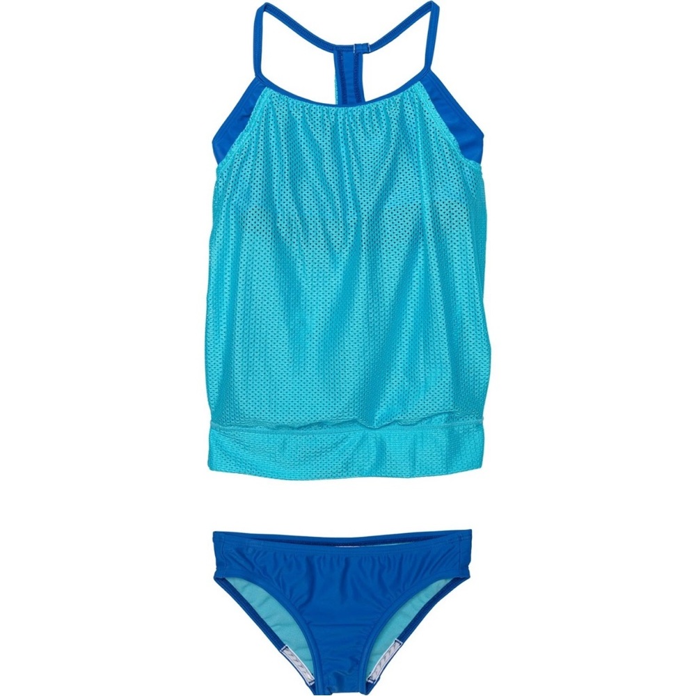 Girls Speedo Aqua and Royal Blue Kids Bikini swimsuit  size 7